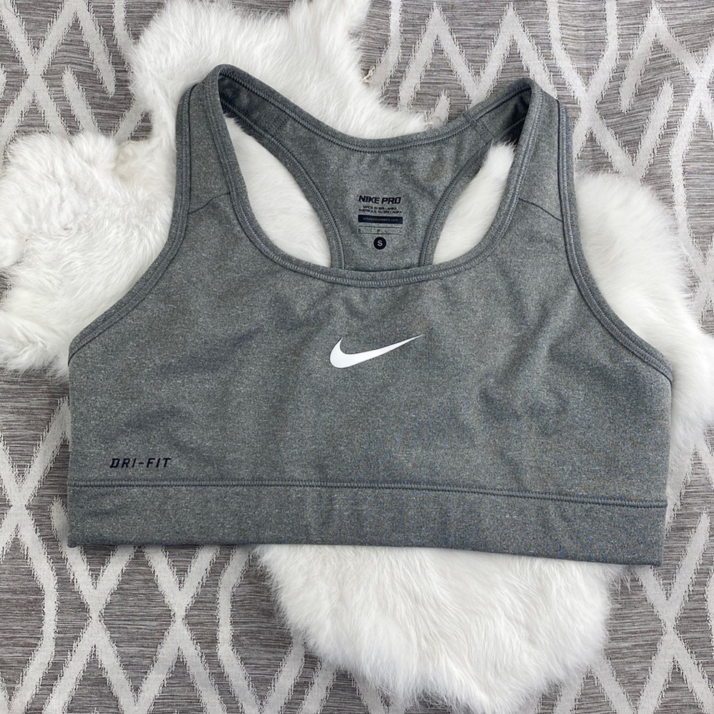 Nike Pro Dri-Fit Racerback Sports Bra Size: XS Gray